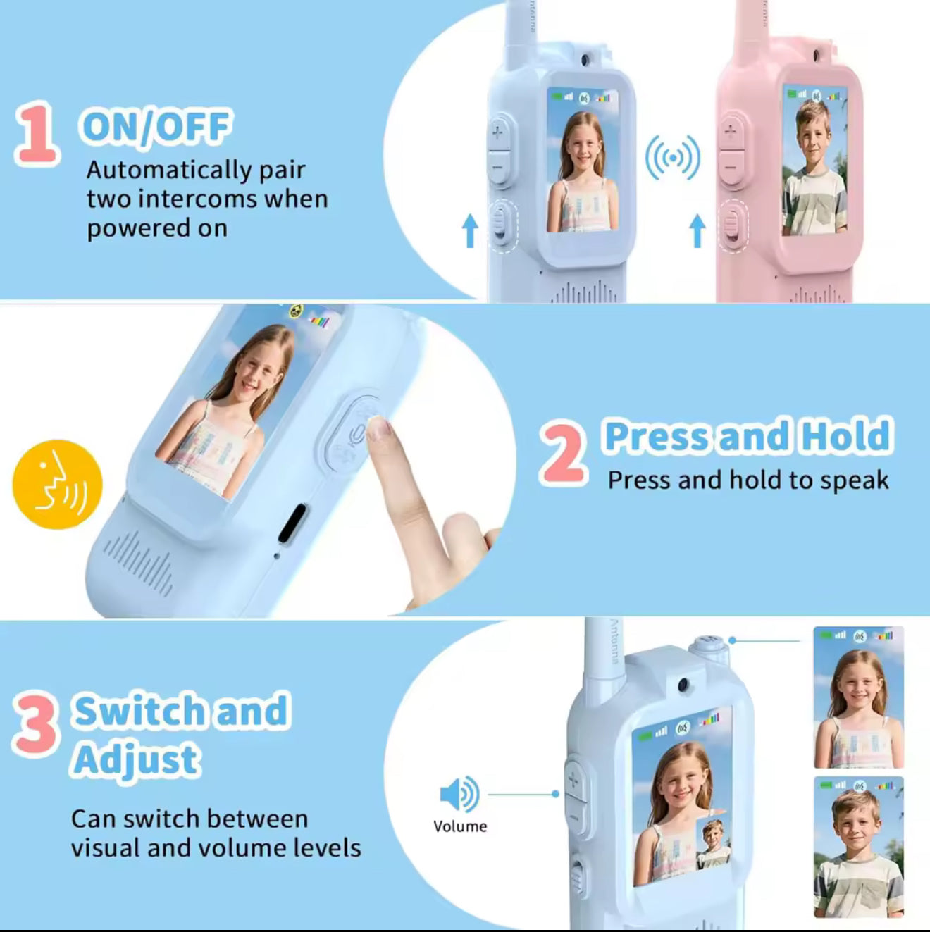 Pocket Walkie™ Mini Video Walkie Talkies